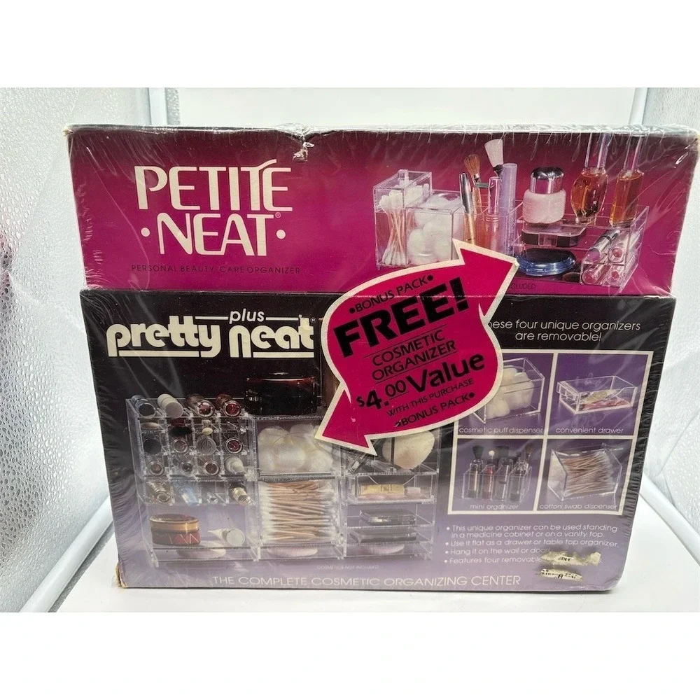 Vintage 1980s Pretty Neat Petite Neat Cosmetic Organizer Center Clear